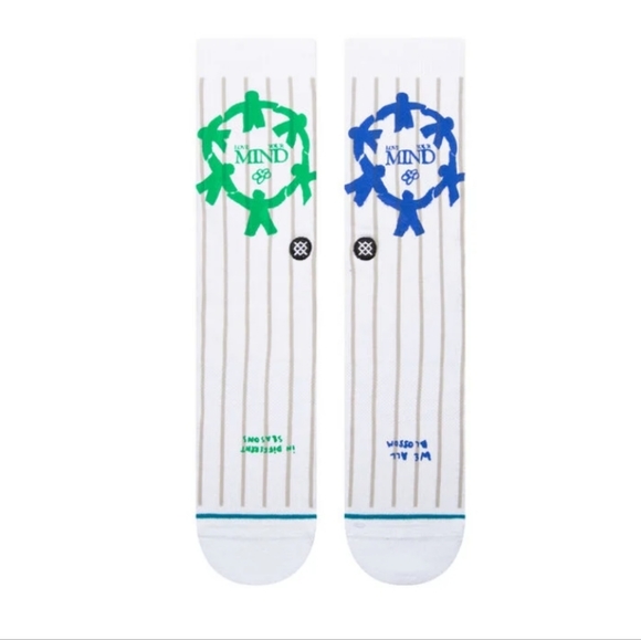 NWT Unisex Christian Gonzalez Love Your Mind Stance Crew Socks - Picture 3 of 9